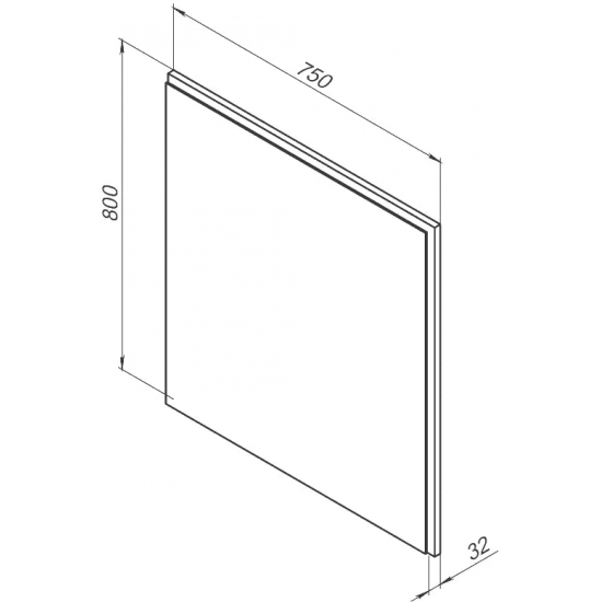 Зеркало AQUANET Nova Lite 75 дуб рошелье LED