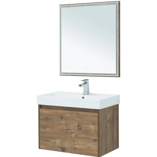 Зеркало AQUANET Nova Lite 75 дуб рустикальный LED