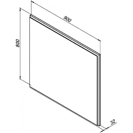 Зеркало AQUANET Nova Lite 90 белый глянец LED
