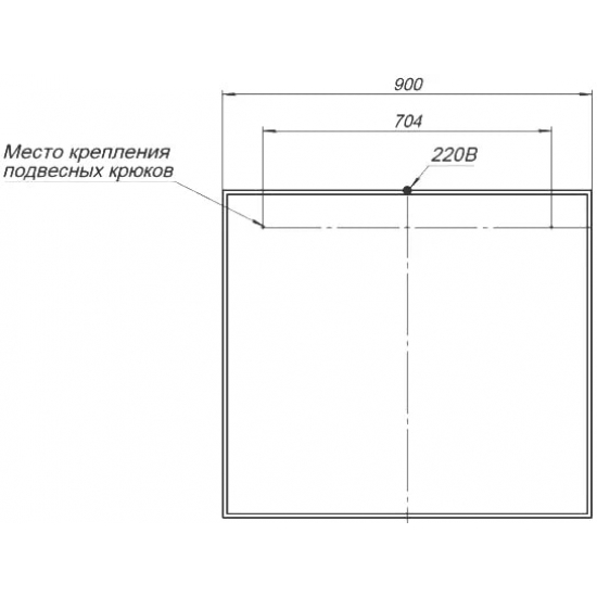 Зеркало AQUANET Nova Lite 90 белый глянец LED