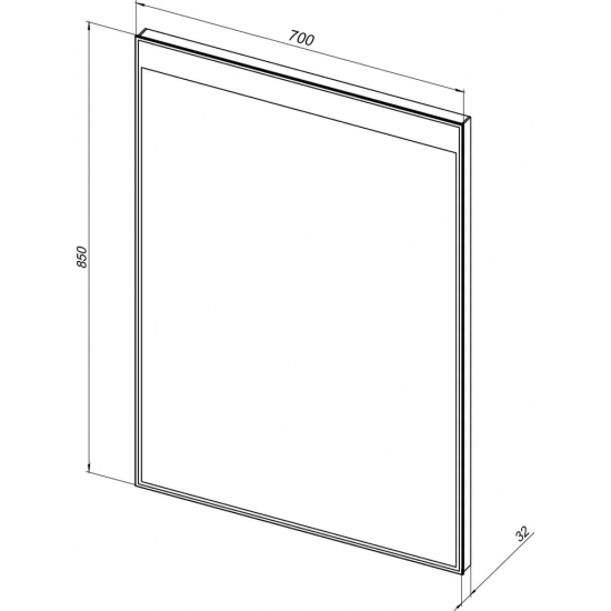 Зеркало AQUANET Палермо 7085 с LED подсветкой