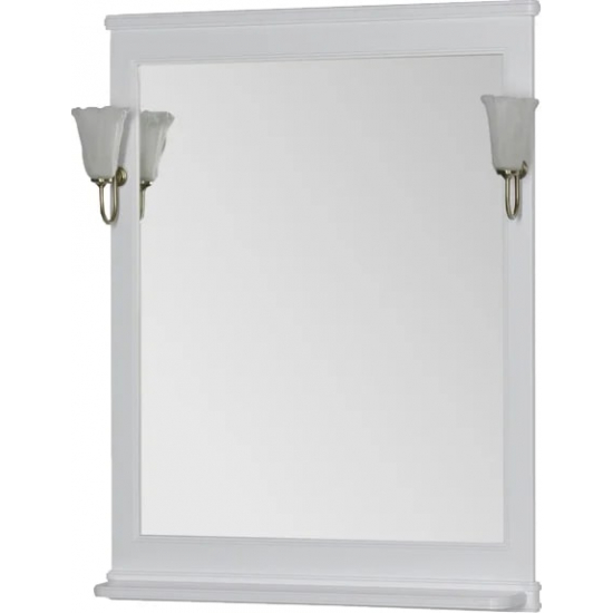 Зеркало AQUANET Валенса 70 белое, с полкой