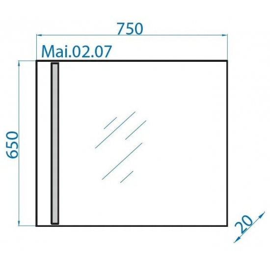 Зеркало AQWELLA 5 stars Miami 75 с подсветкой