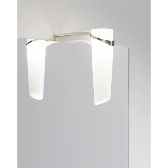 Зеркало AQWELLA Leon MP 40 белое, со светильником