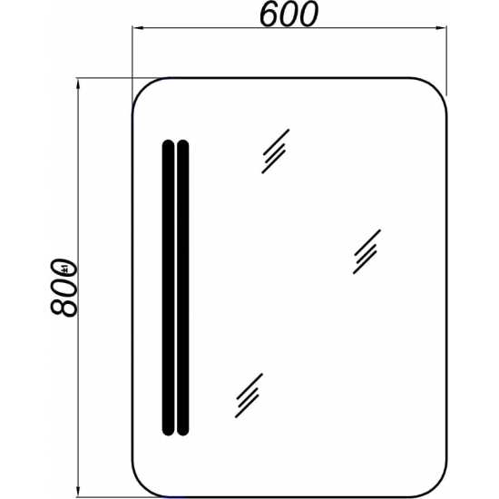 Зеркало AQWELLA Neo 60 c подсветкой