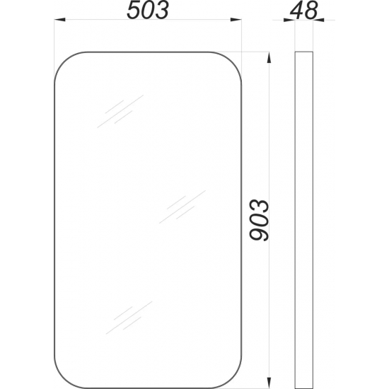 Зеркало AQWELLA RM белое