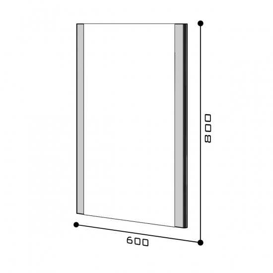 Зеркало АURA Андрея 600x800 с сенсором и LED подсветкой