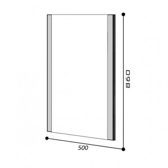 Зеркало AURA Ибис 50 белый