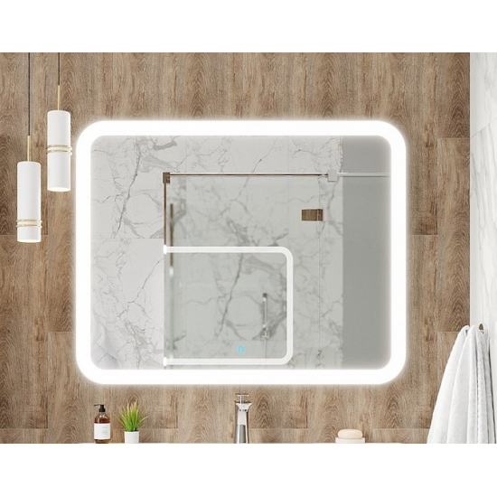 Зеркало АURA Токио 600x800 с сенсором и LED подсветкой овальное