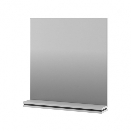 Зеркало AURA Триумф 90 белый, с полкой