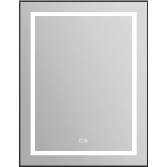 Зеркало BELBAGNO Kraft SPC-KRAFT-685-885-TCH-WARM-NERO черное, с подсветкой и подогревом