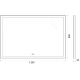 Зеркало BELBAGNO SPC-GRT-1200-800-LED-TCH-WARM с подсветкой и подогревом, сенсорным выключателем