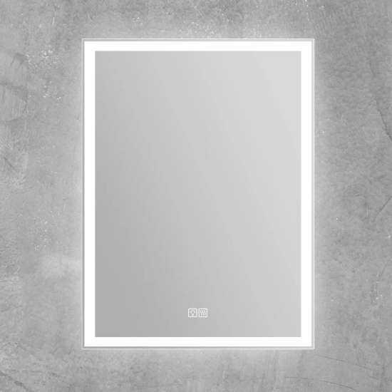 Зеркало BELBAGNO SPC-GRT-600-800-LED-TCH-WARM с подсветкой и подогревом, сенсорным выключателем