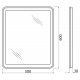 Зеркало BELBAGNO SPC-MAR-500-600-LED-BTN с подсветкой
