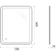 Зеркало BELBAGNO SPC-MAR-500-600-LED-TCH с подсветкой, сенсорным выключателем