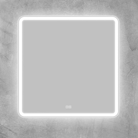 Зеркало BELBAGNO SPC-MAR-800-800-LED-TCH-WARM с подсветкой и подогревом, сенсорным выключателем