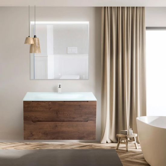 Зеркало BELBAGNO SPC-UNO-900-800-TCH с подсветкой, сенсорным выключателем