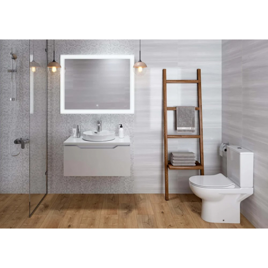 Зеркало CERSANIT LED 030 Design 100x80 с подсветкой и антизапотеванием, сенсорным выключателем