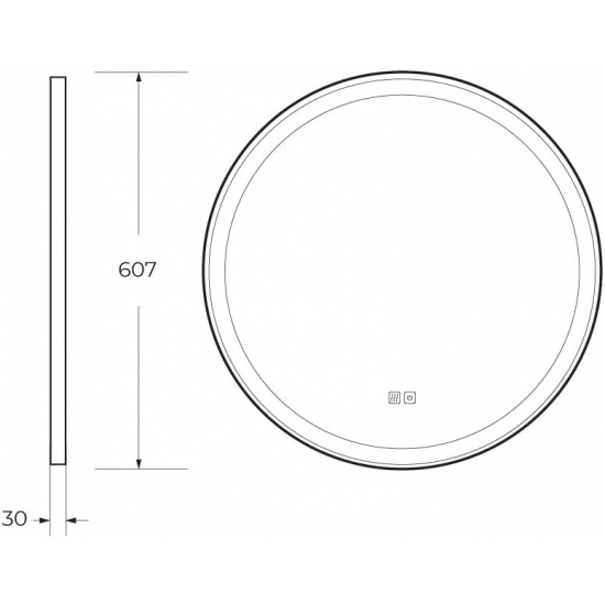 Зеркало CEZARES CZR-SPC-CADRO-600-LED-TCH-WARM