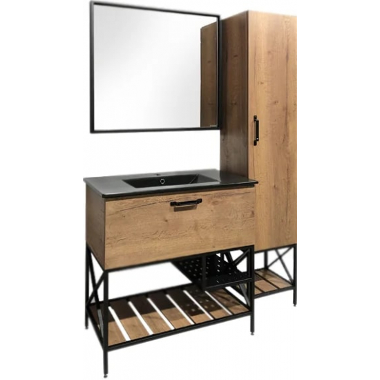 Зеркало COMFORTY Бредфорд 90 черное