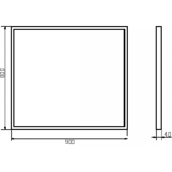 Зеркало COMFORTY Бредфорд 90 черное