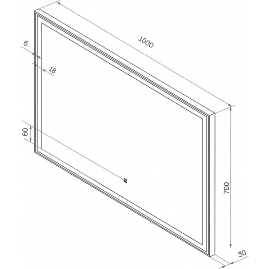 Зеркало CONTINENT Aralia 100х70 с подсветкой