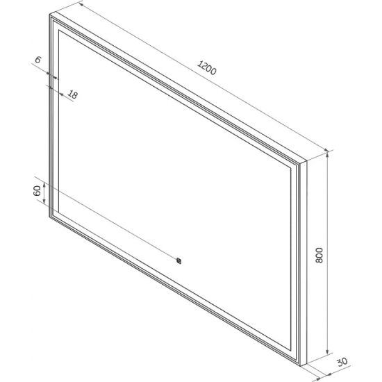 Зеркало CONTINENT Aralia 120х80 с подсветкой