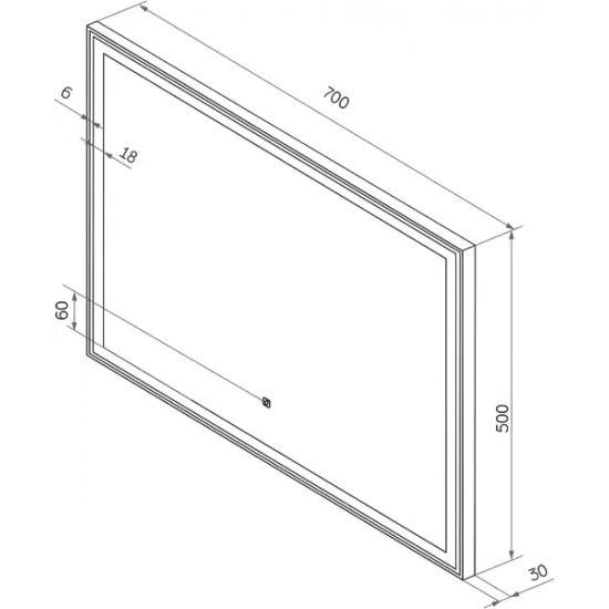 Зеркало CONTINENT Aralia 70х50 с подсветкой