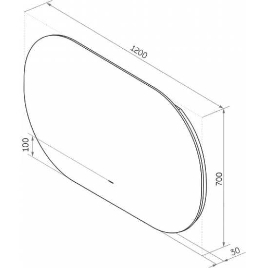 Зеркало CONTINENT Fleur 120х70 с подсветкой