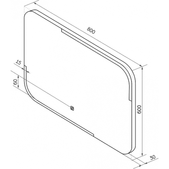 Зеркало CONTINENT Raison 80х60, с подсветкой