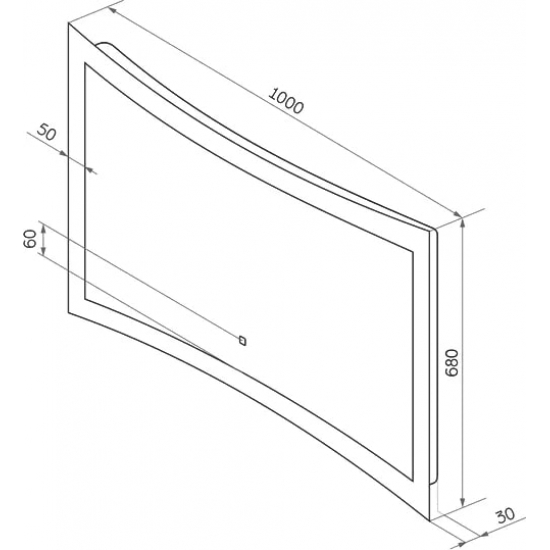 Зеркало CONTINENT Silence 100х68 с подсветкой