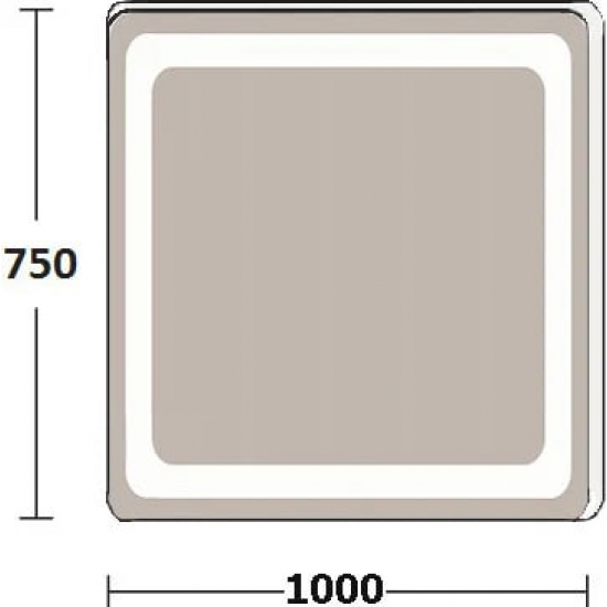 Зеркало DE AQUA Смарт 10075 с LED подсветкой