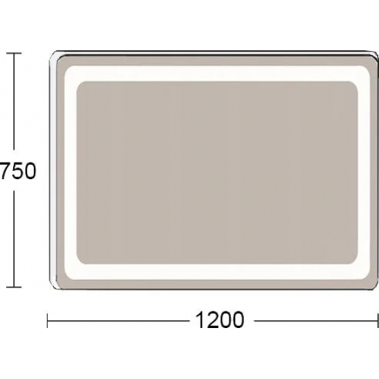 Зеркало DE AQUA Смарт 12075 с LED подсветкой