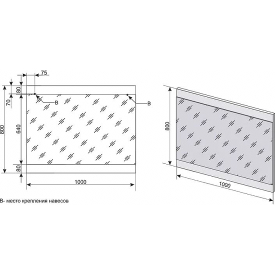 Зеркало EL FANTE Даллас 100x80 Люкс