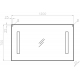 Зеркало EL FANTE Led 120x70, с подсветкой