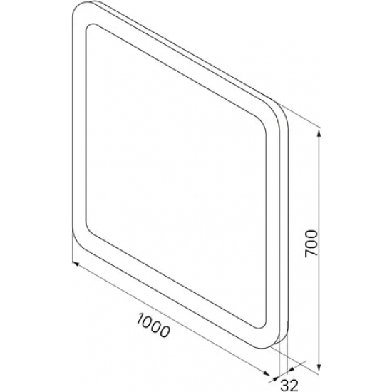 Зеркало IDDIS Edifice 100x70 с подвсеткой, сенсорным выключателем