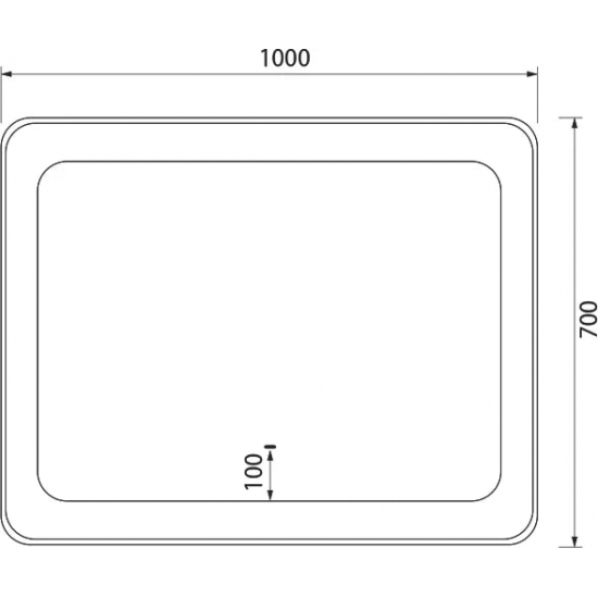 Зеркало IDDIS Esper 100 с подсветкой, сенсорным выключателем