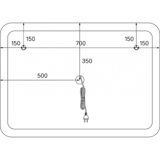 Зеркало IDDIS Esper 100 с подсветкой, сенсорным выключателем