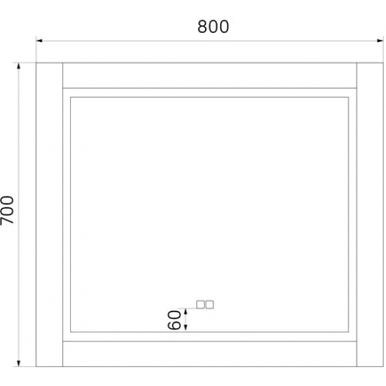 Зеркало IDDIS Oxford ЗЛП110 80 см, c термообогревом и подсветкой
