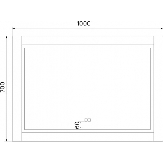 Зеркало IDDIS Oxford ЗЛП112 100 см, c термообогревом и подсветкой