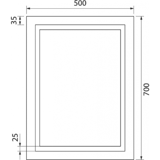 Зеркало IDDIS Zodiac 50 с термообогревом и подсветкой