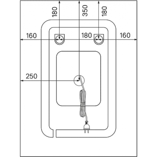Зеркало IDDIS Zodiac 50 с термообогревом и подсветкой