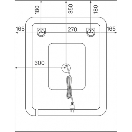 Зеркало IDDIS Zodiac 60 с термообогревом и подсветкой