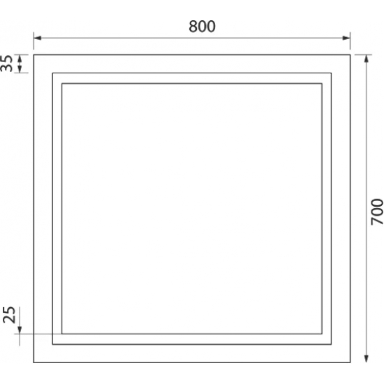 Зеркало IDDIS Zodiac 80 с подсветкой