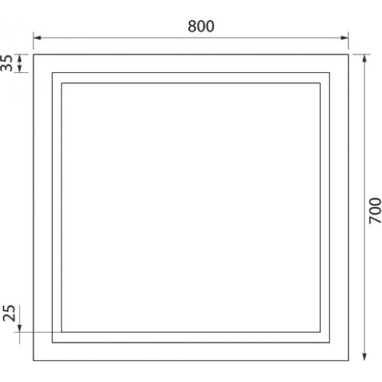 Зеркало IDDIS Zodiac 80 с термообогревом и подсветкой