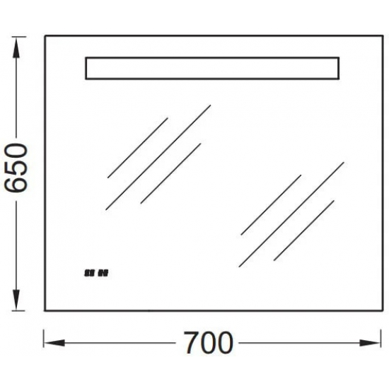 Зеркало JACOB DELAFON EB1159-NF 70 см с подсветкой и антизапотеванием
