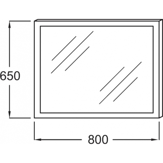 Зеркало JACOB DELAFON EB1441-NF 80, с подсветкой и антизапотеванием