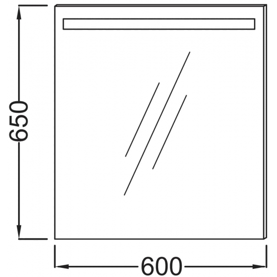 Зеркало JACOB DELAFON Parallel EB1411-NF 60 см с подсветкой и антизапотеванием