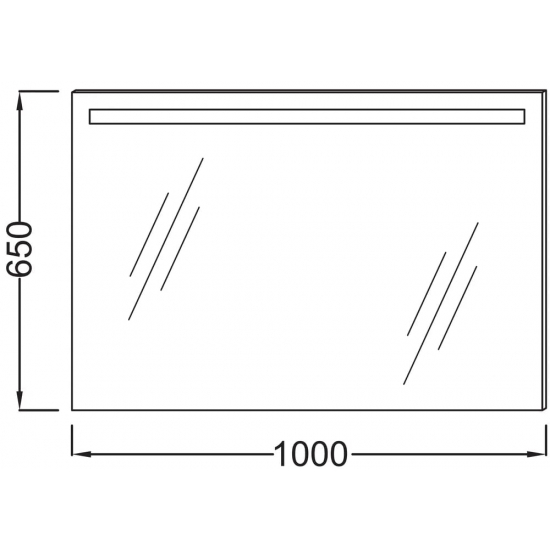 Зеркало JACOB DELAFON Parallel EB1416RU-NF 100, с подсветкой