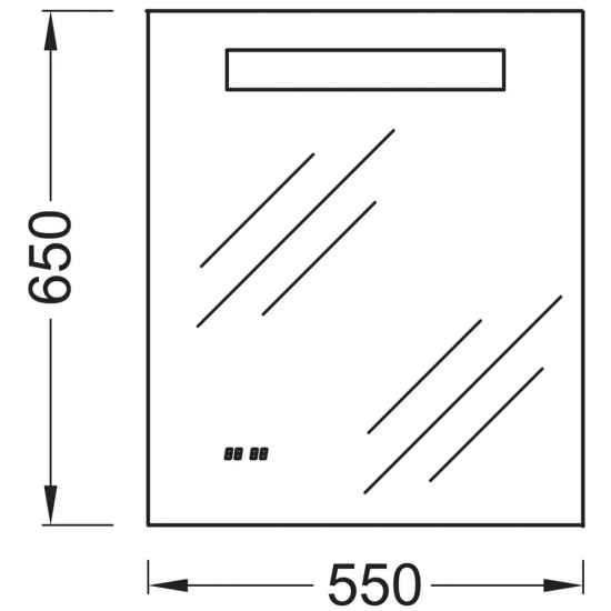 Зеркало JACOB DELAFON Replay EB1158 55 см с подсветкой и часами